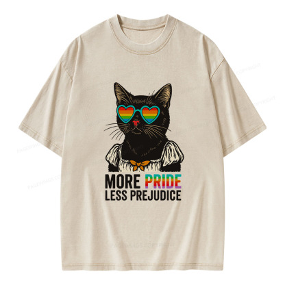 Pagewings More Pride Less Prejudice Unisex Washed T-shirt