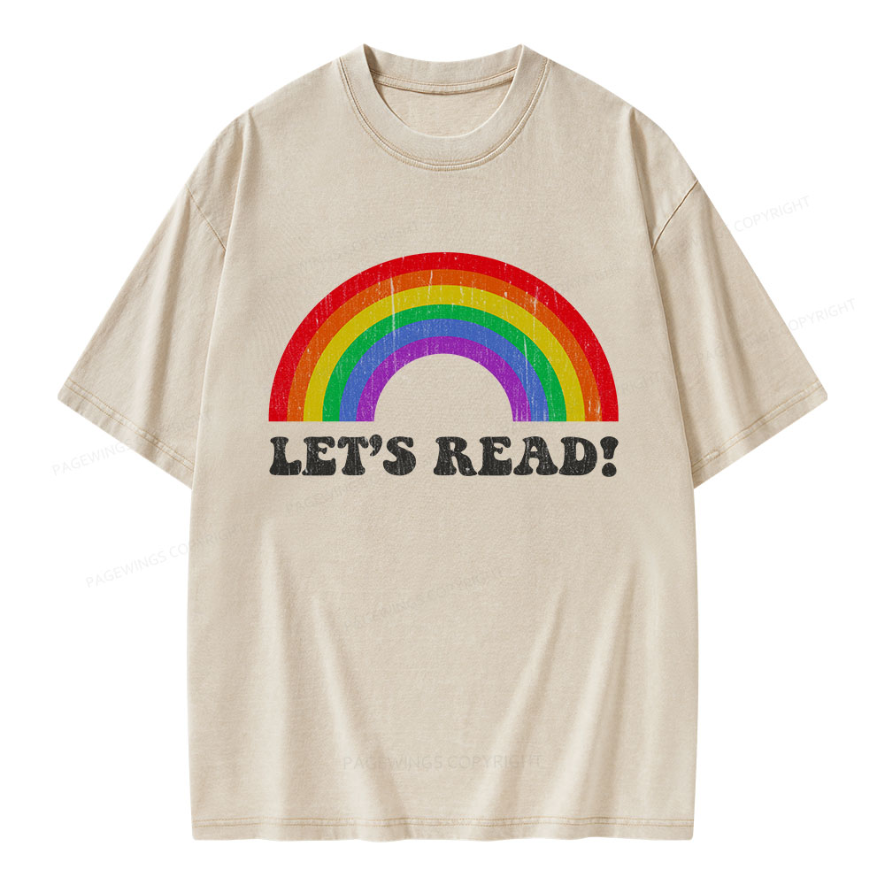Pagewings Let's Read Unisex Washed T-shirt