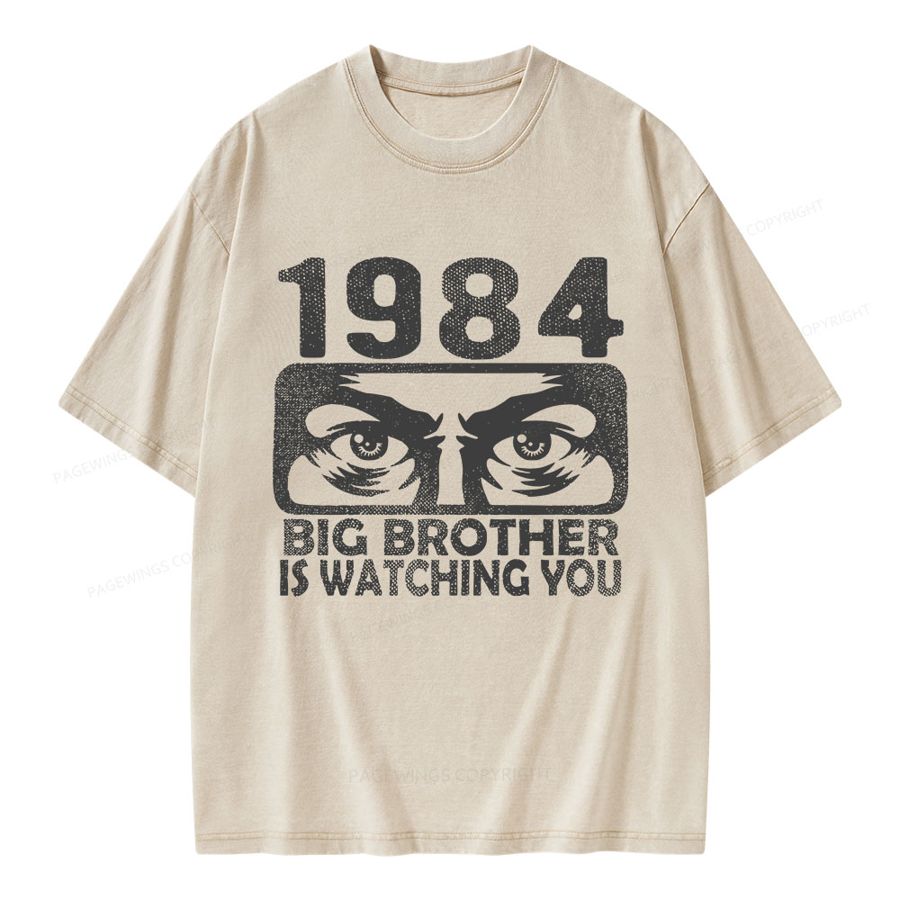 Pagewings Big Brother is Watching You Unisex Washed T-shirt