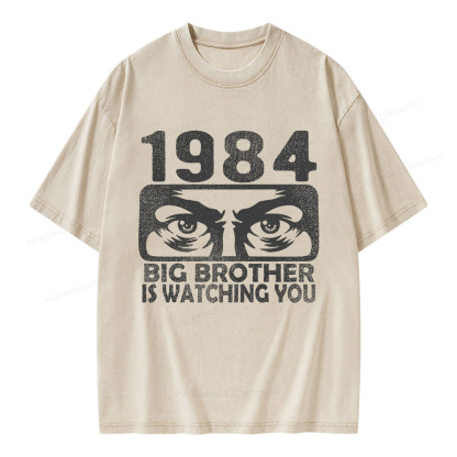 Pagewings Big Brother is Watching You Unisex Washed T-shirt