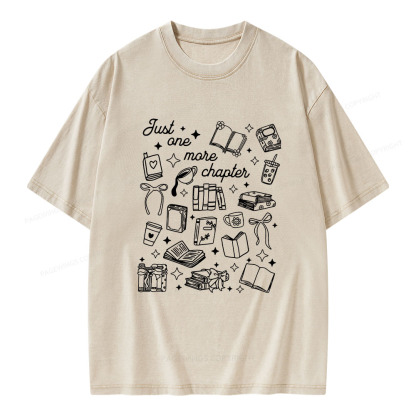 Pagewings Just One More Chapter Unisex Washed T-shirt