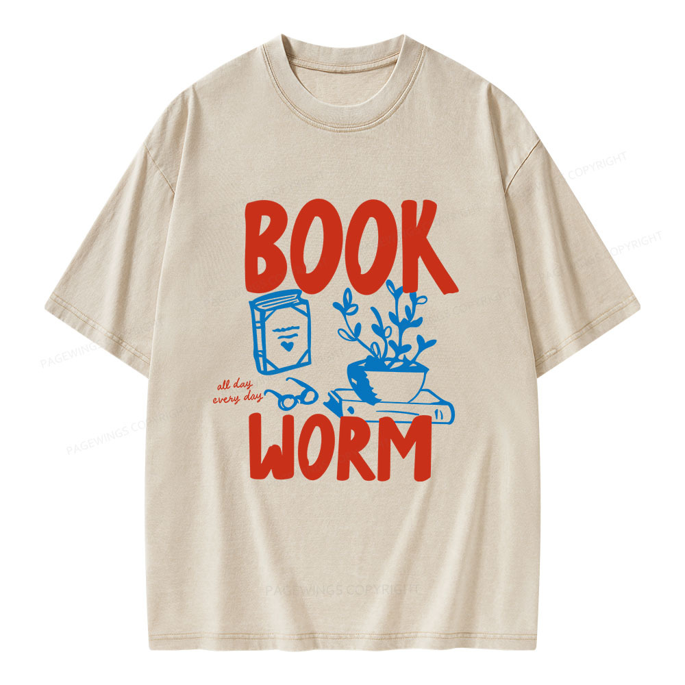 Pagewings Bookworm Unisex Washed T-shirt