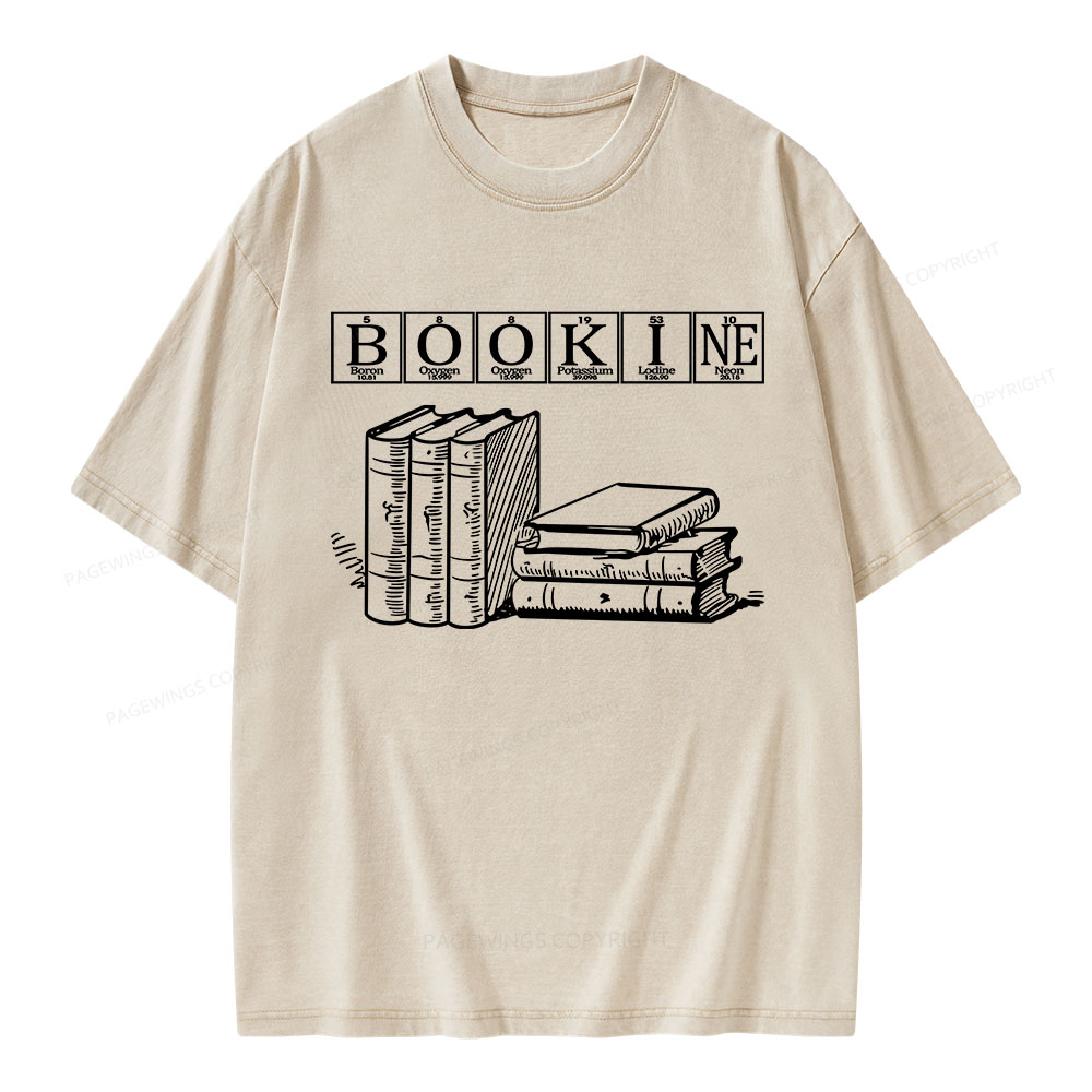 Pagewings Bookine Boron Oxygen Unisex Washed T-shirt