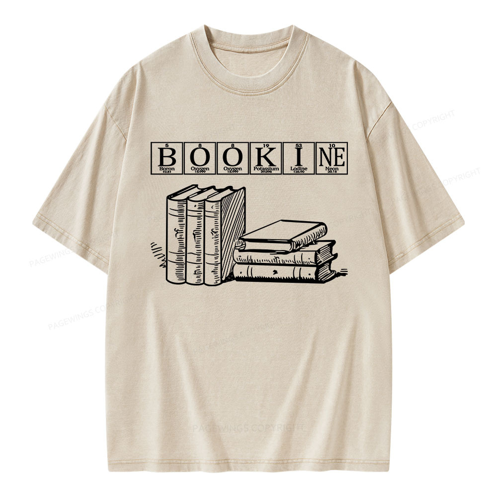 Pagewings Bookine Boron Oxygen Unisex Washed T-shirt