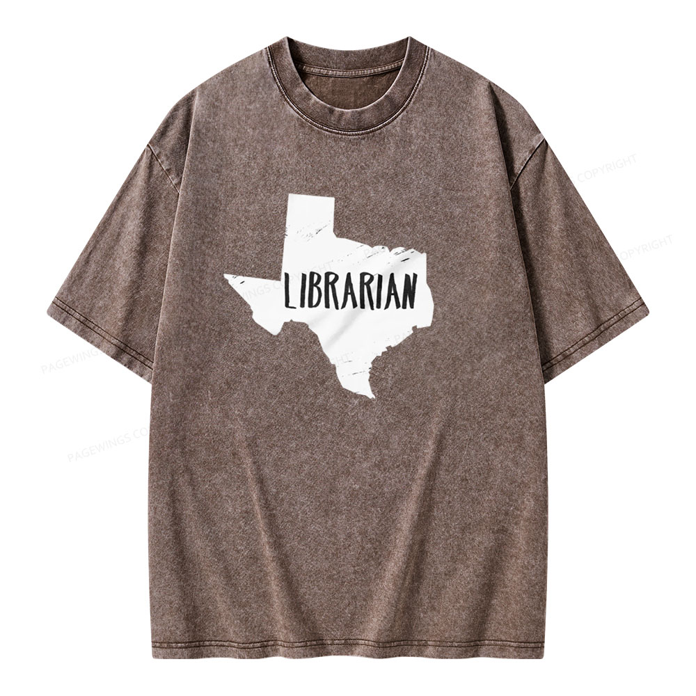 Pagewings Gift for Librarian  Unisex Washed T-shirt