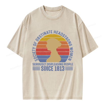 Pagewings Book Society of Obstinate Headstrong Women Unisex Washed T-shirt