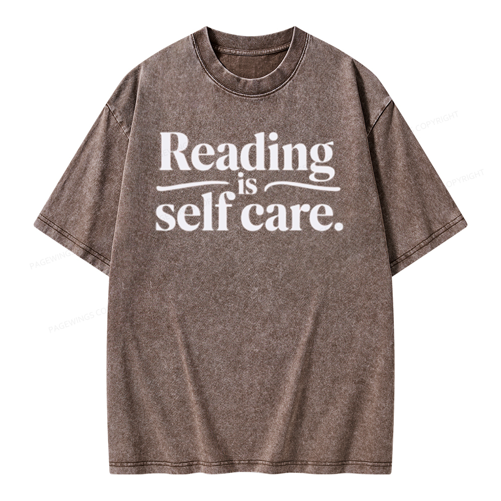 Pagewing Reading Self Care Unisex Tee Unisex Washed T-shirt