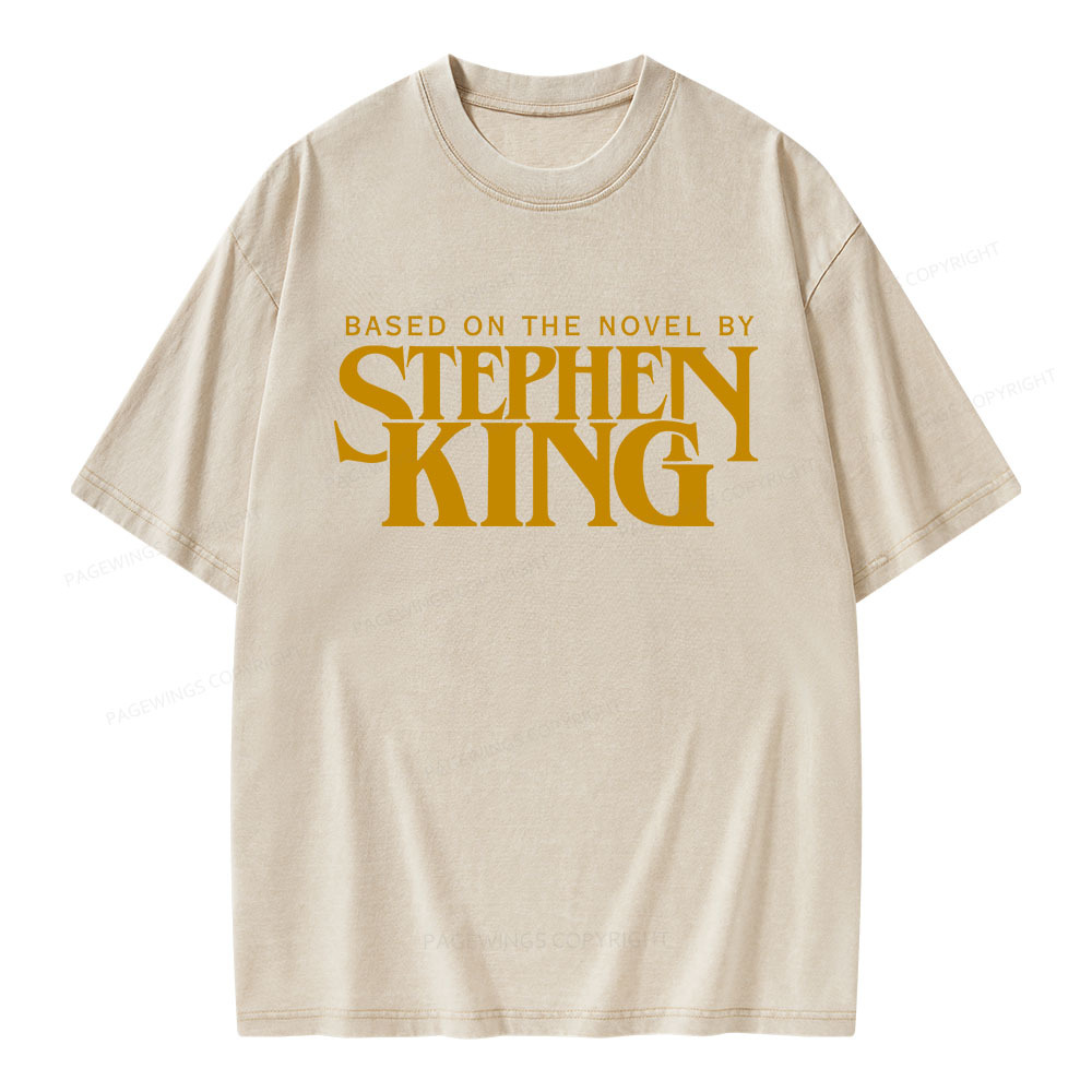 Pagewings Based On A Novel By Stephen King Unisex Washed T-shirt