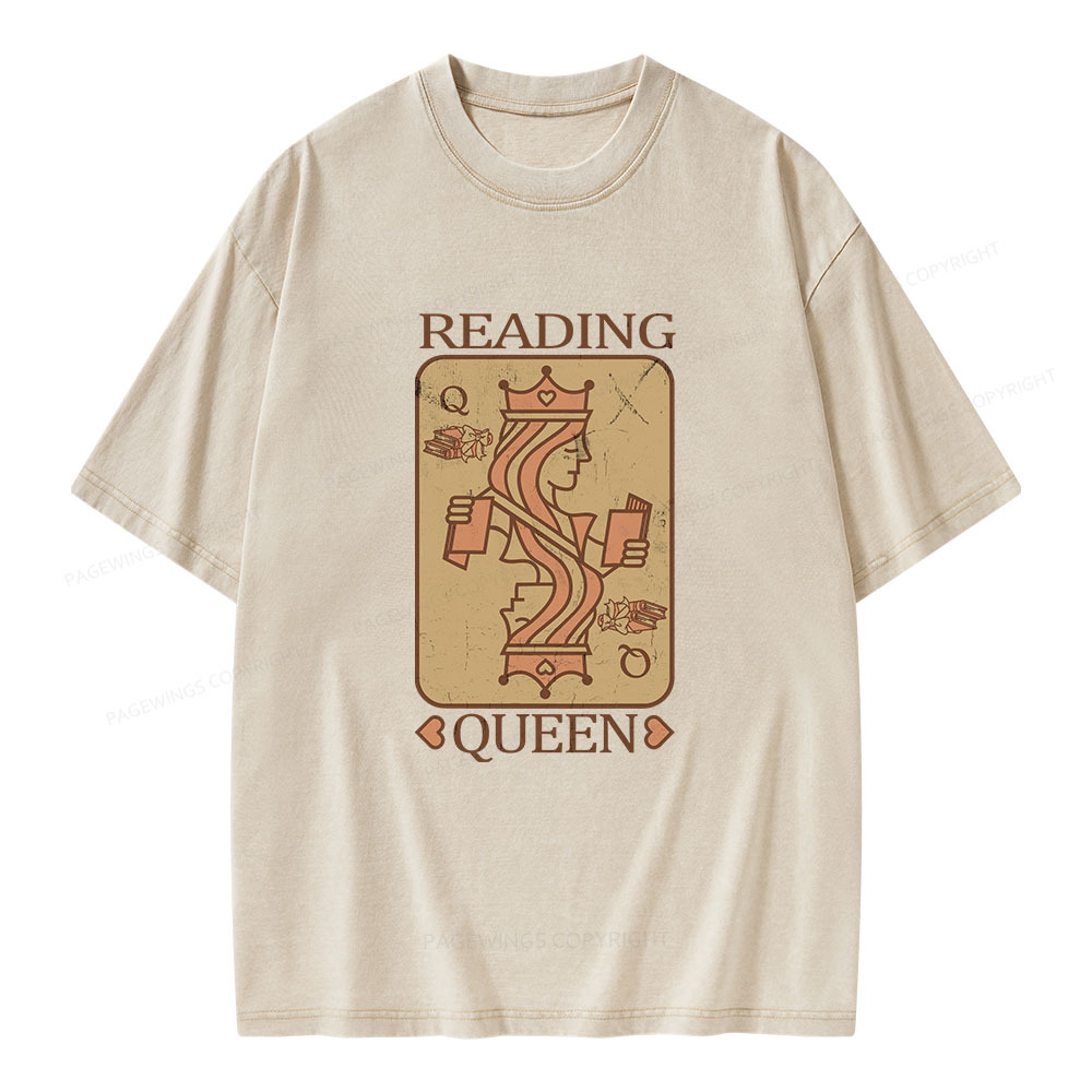 Pagewings Reading Queen Unisex Washed T-shirt