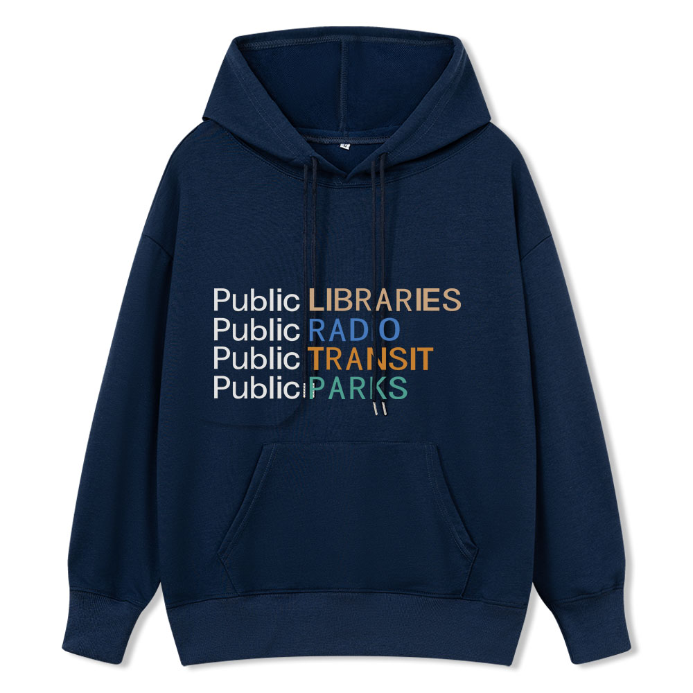 Pagewings Public Libraries Radio Transit Parks Unisex Classic Hoodie