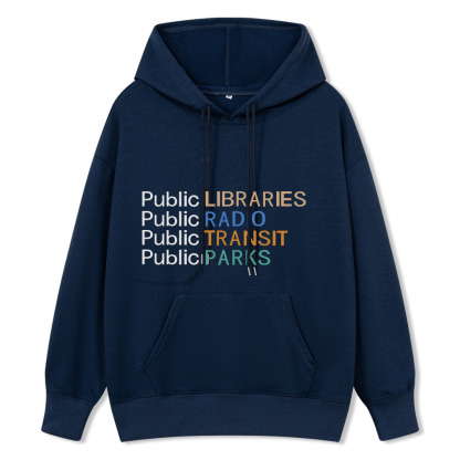 Pagewings Public Libraries Radio Transit Parks Unisex Classic Hoodie
