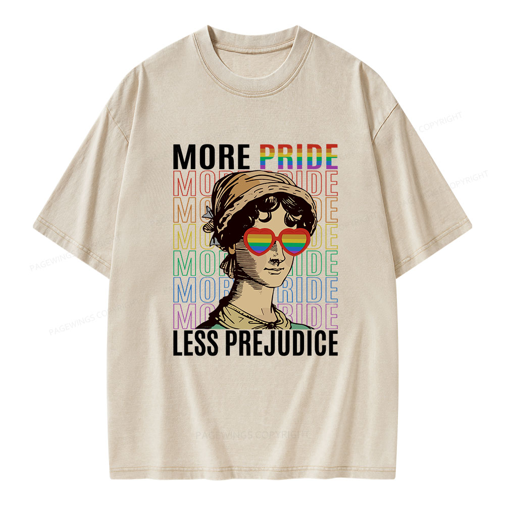 Pagewings More Pride Less Prejudice Love Unisex Washed T-shirt