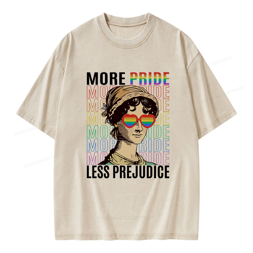 Pagewings More Pride Less Prejudice Love Unisex Washed T-shirt