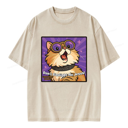 Pagewings Don’t Gaslight Me Jesus Unisex Washed T-shirt