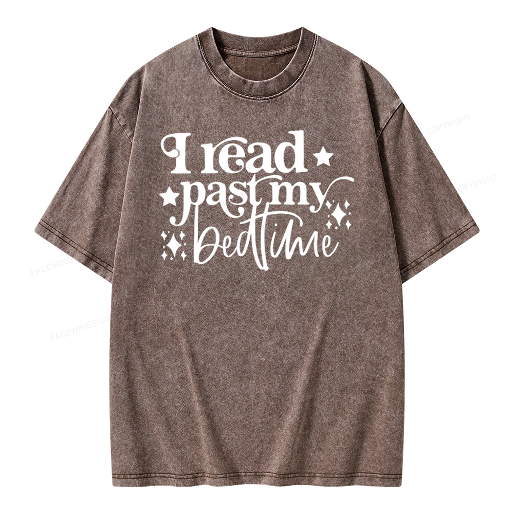Pagewing I Read Past My Bedtime Unisex Tee Unisex Washed T-shirt