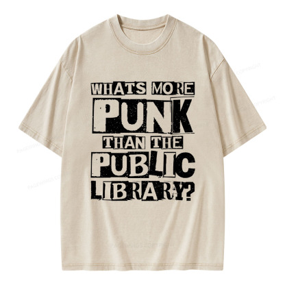 Pagewings What‘s More Punk Than the Public Library Unisex Washed T-shirt