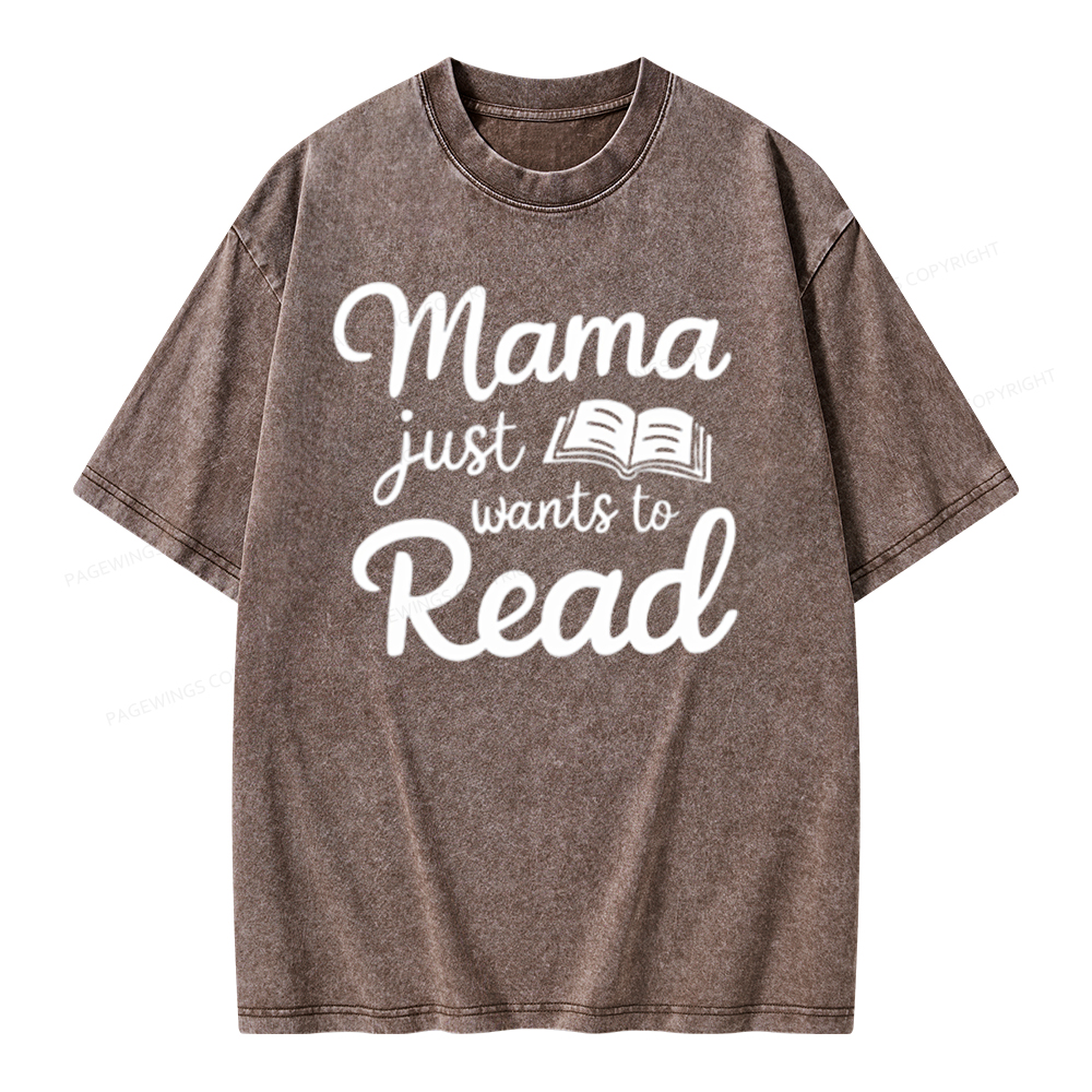 Pagewing Mama Wants Wo Read Unisex Tee Unisex Washed T-shirt