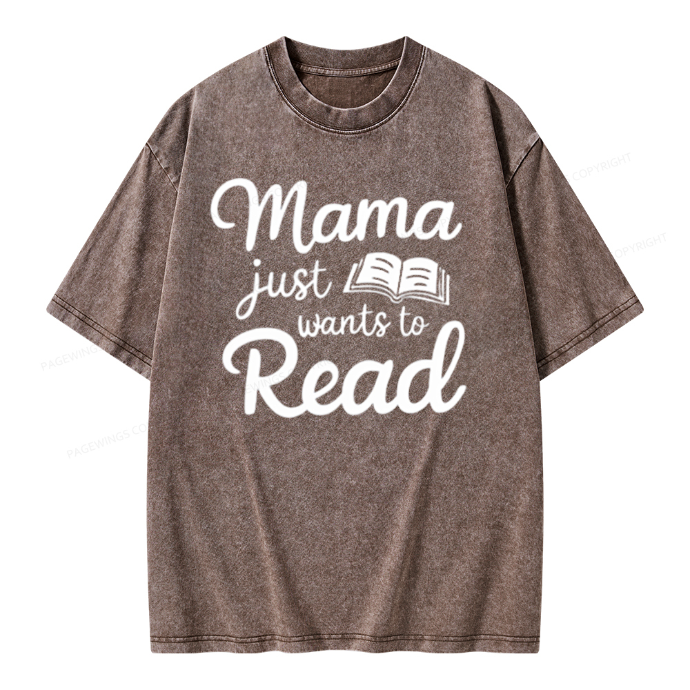 Pagewing Mama Wants Wo Read Unisex Tee Unisex Washed T-shirt