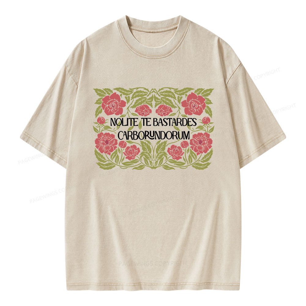 Pagewings Nolite Te Bastardes Carborundorum Offred Quote Unisex Washed T-shirt