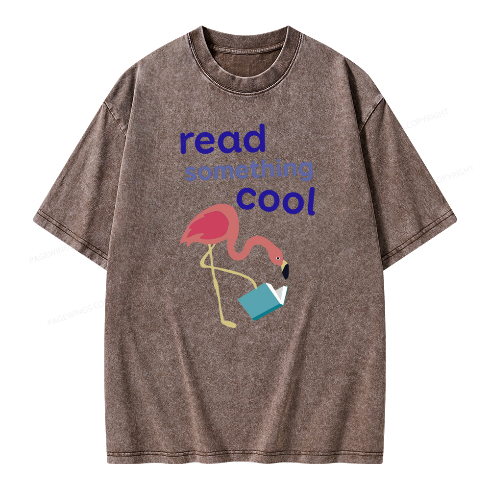 Pagewing Reading Something Cool Unisex Washed T-shirt
