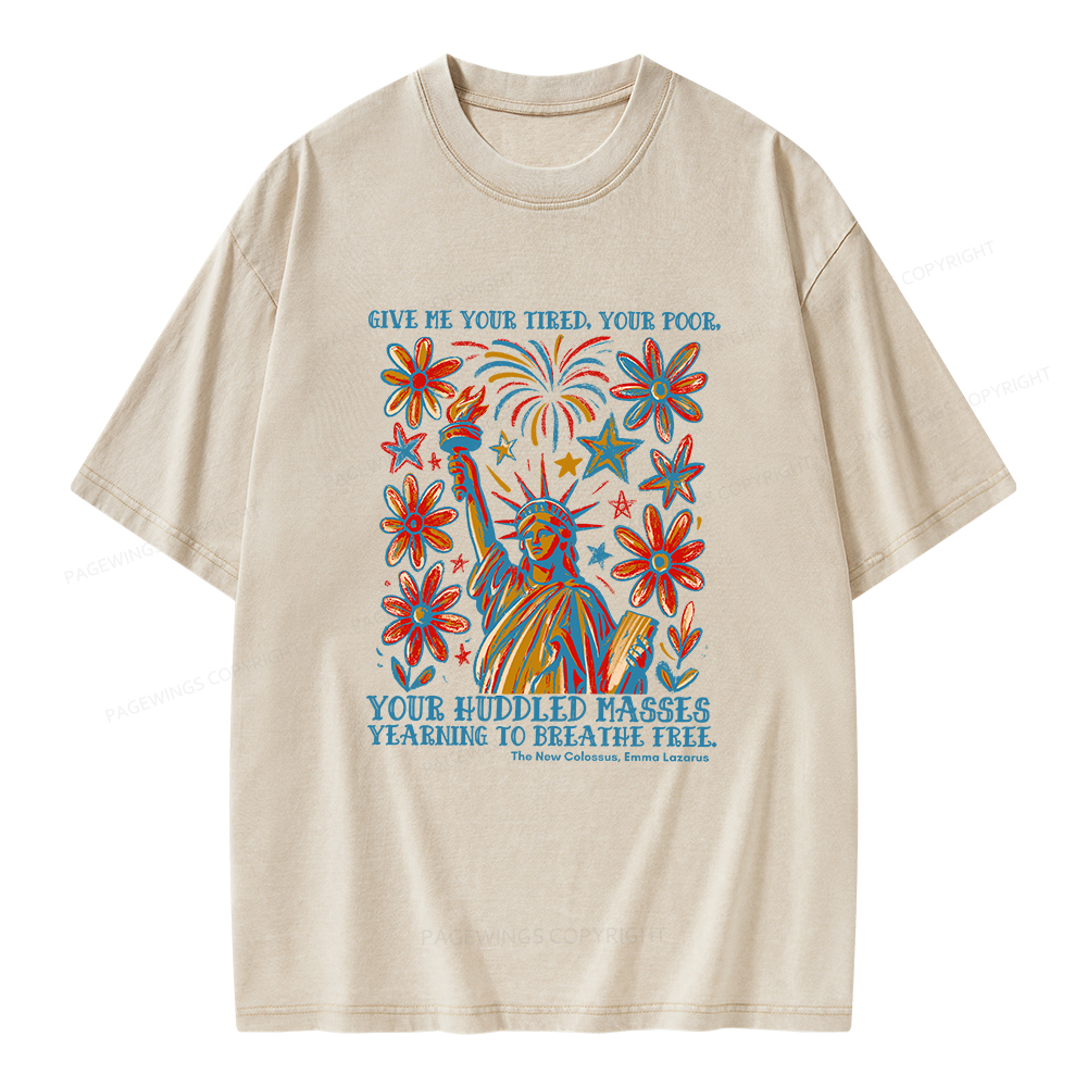 Pagewings The New Colossus Unisex Washed T-shirt