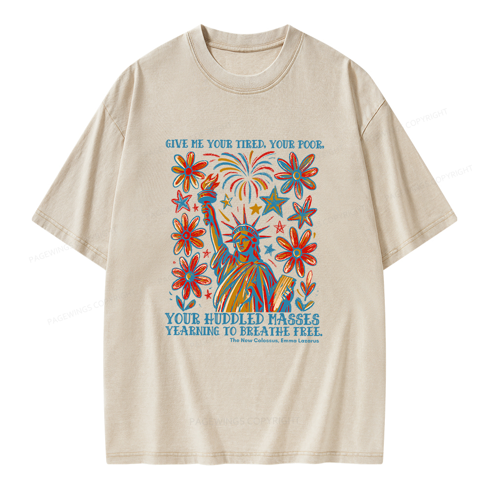 Pagewings The New Colossus Unisex Washed T-shirt