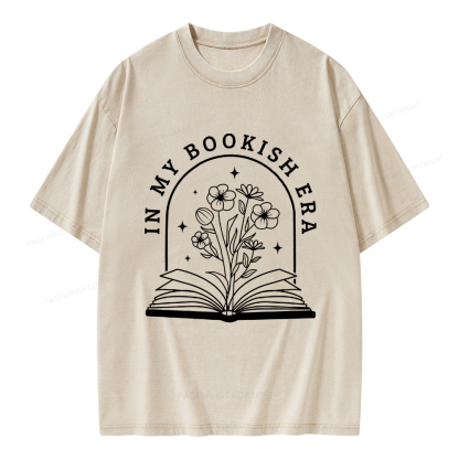 Pagewings In My Bookish Era Books Unisex Washed T-shirt