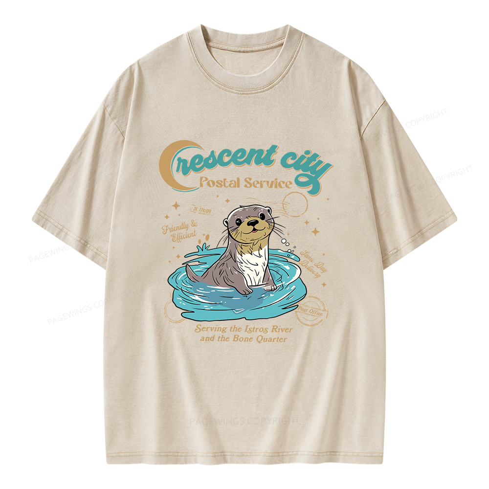 Pagewings Crescent City Postal Service Unisex Washed T-shirt