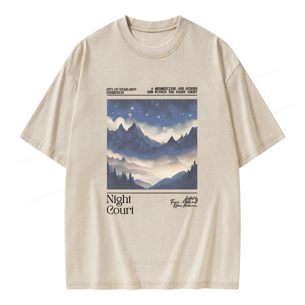 Pagewings Night Court Unisex Washed T-shirt