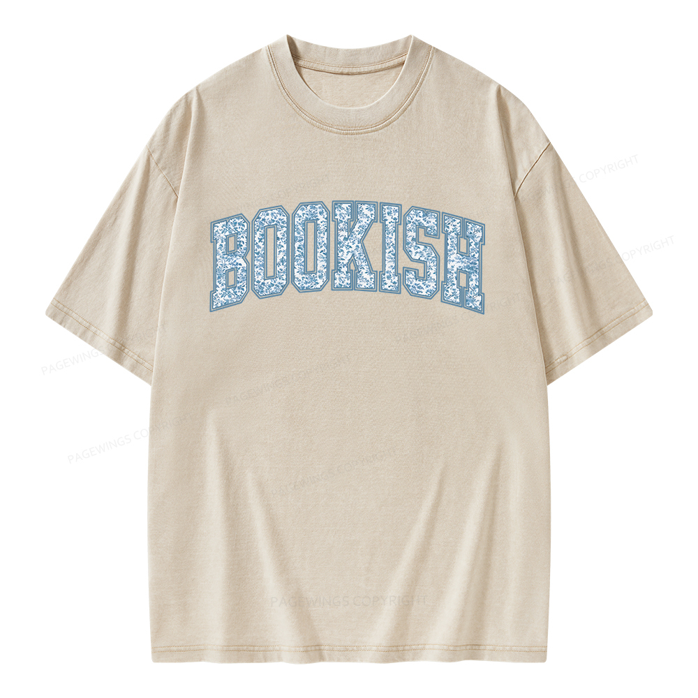 Pagewings Bookish Book Lover Unisex Washed T-shirt