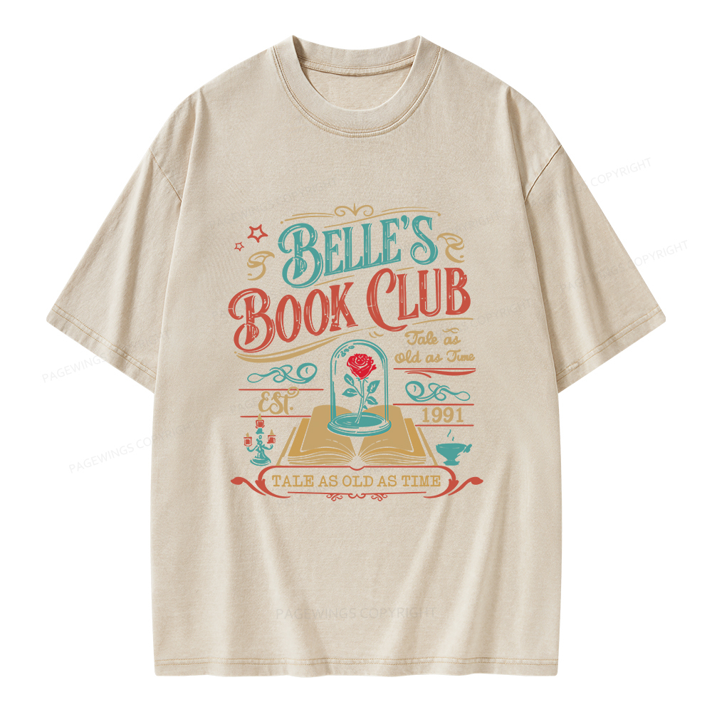 Pagewings Belle‘s Book Club Unisex Washed T-shirt