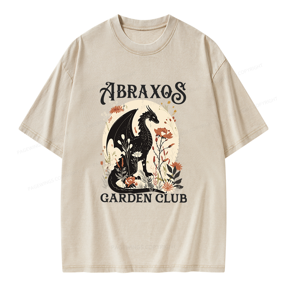 Pagewings Abraxos Flower Garden Club Unisex Washed T-shirt