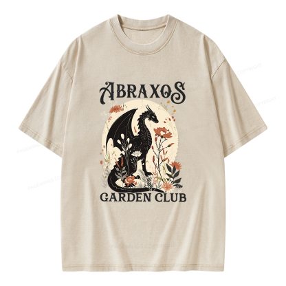 Pagewings Abraxos Flower Garden Club Unisex Washed T-shirt