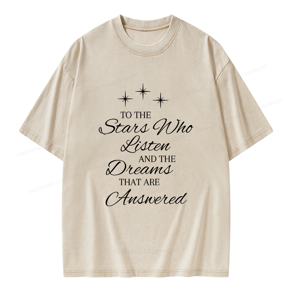 Pagewings To The Stars Who Listen Unisex Washed T-shirt