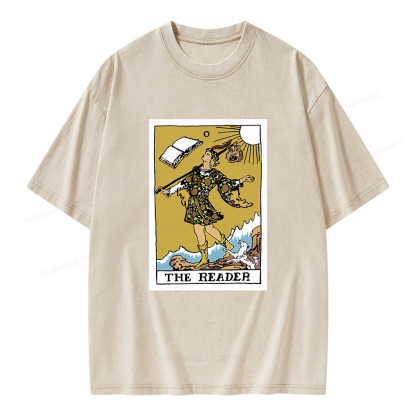 Pagewings Bookish Tarot--The Reader Unisex Washed T-shirt