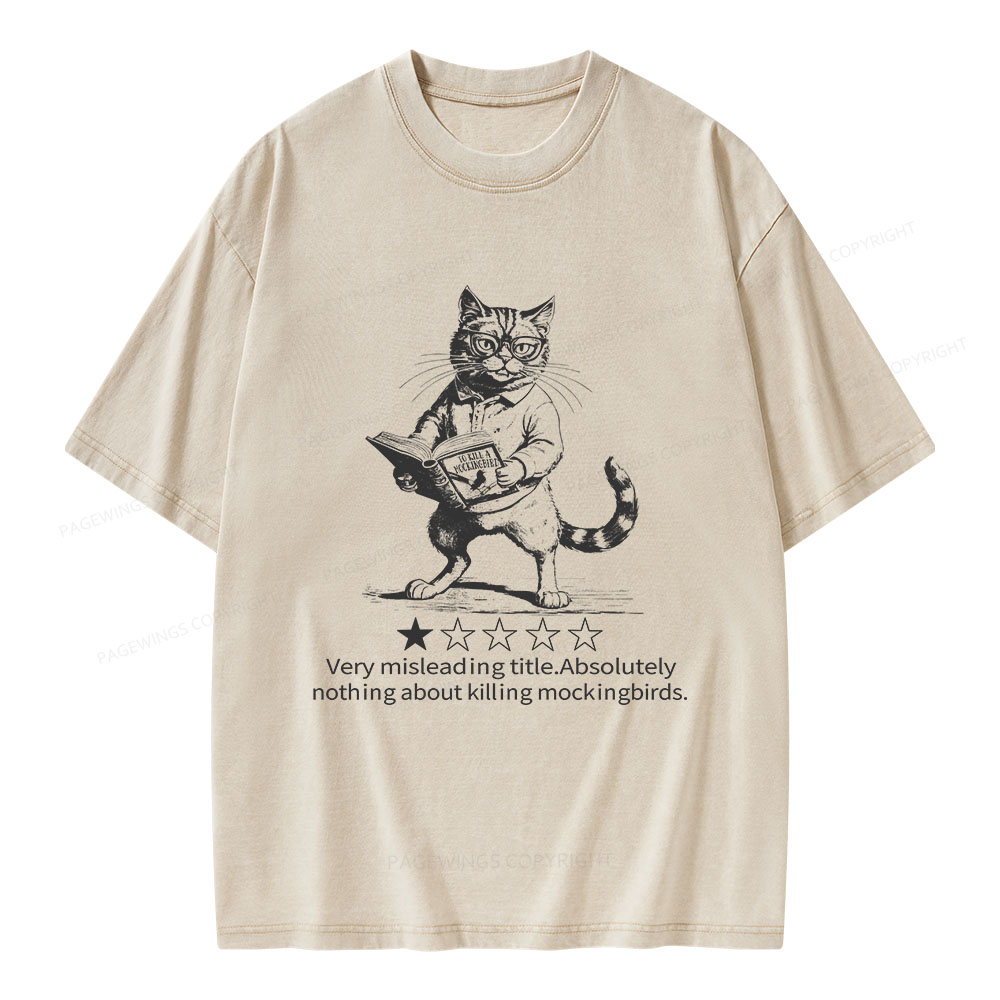 Pagewings To Kill A Mockingbird Book Lover Unisex Washed T-shirt