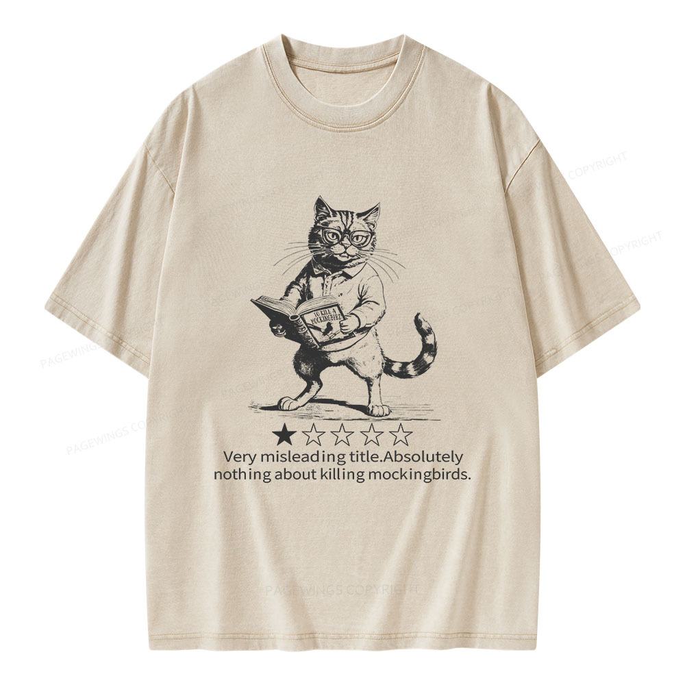 Pagewings To Kill A Mockingbird Book Lover Unisex Washed T-shirt