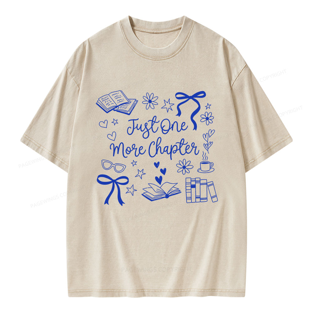Pagewings Just one More Chapter Unisex Washed T-shirt