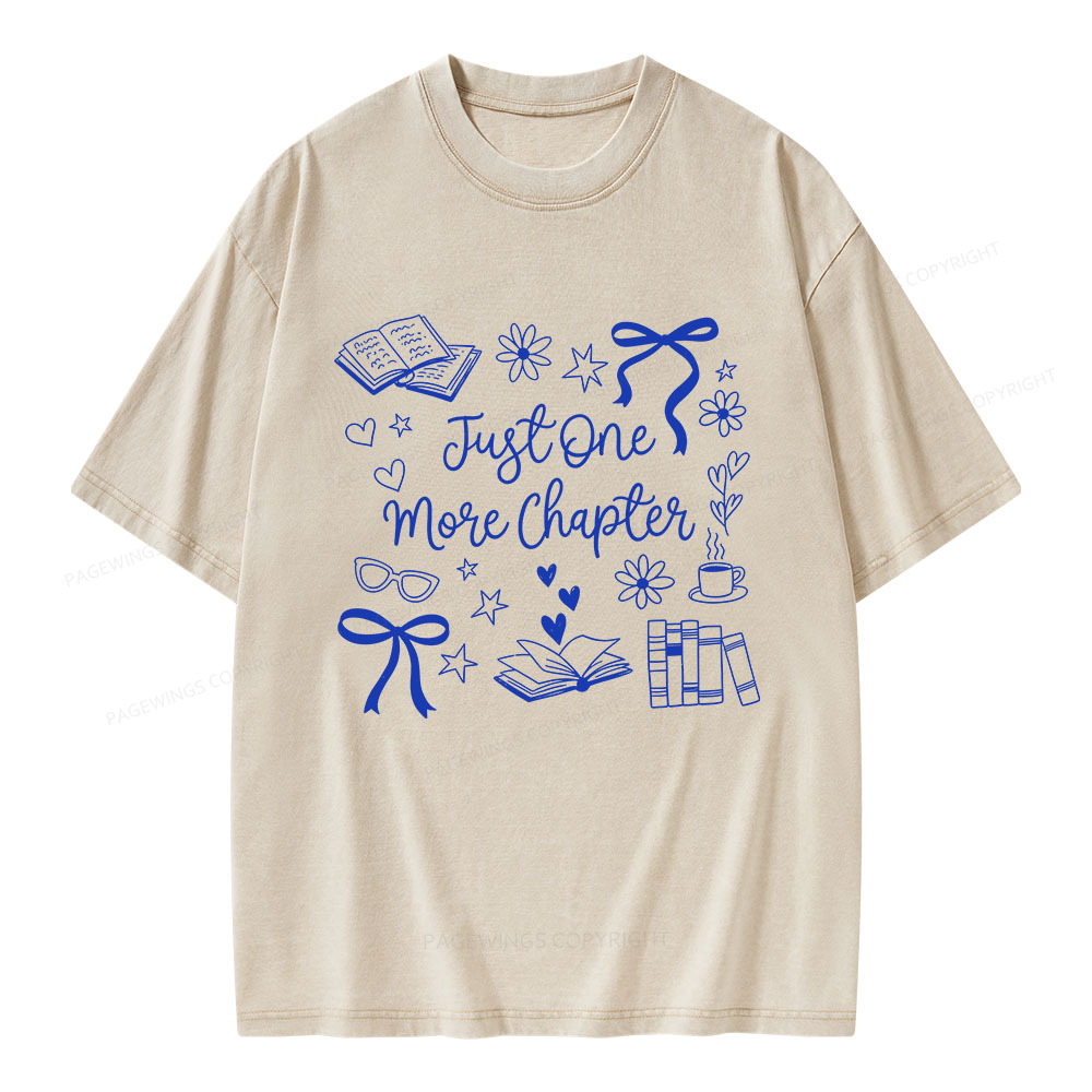 Pagewings Just one More Chapter Unisex Washed T-shirt