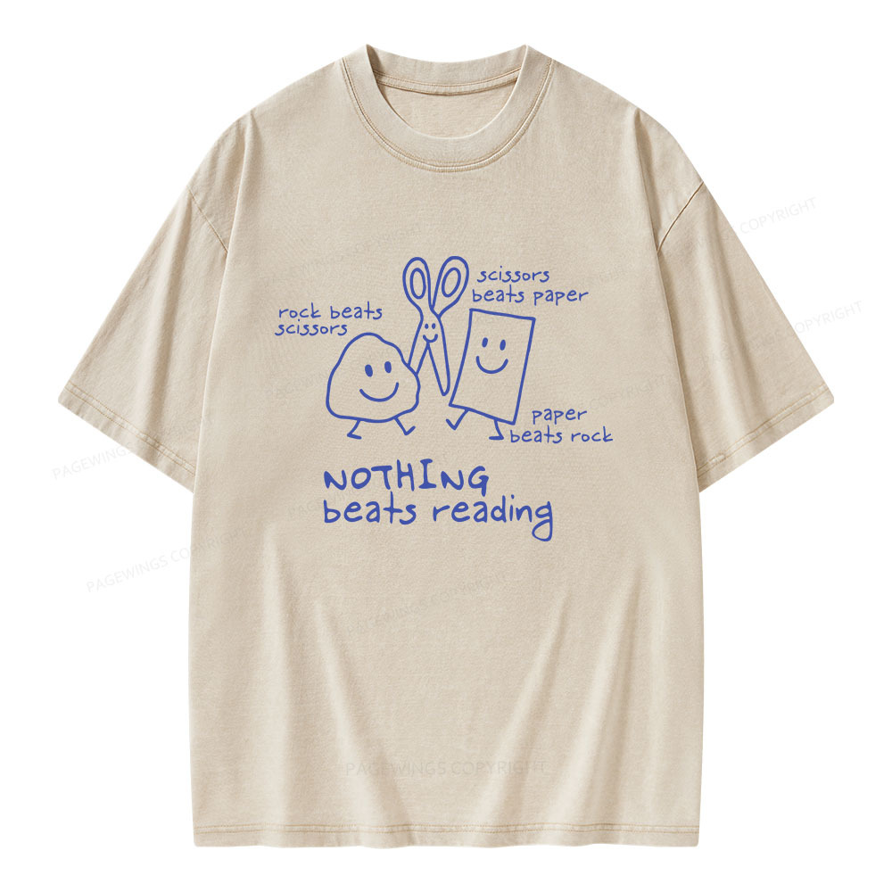 Pagewings Nothing Beats Reading Unisex Washed T-shirt