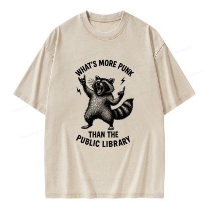 Pagewings What’s More Punk Than The Public Library Unisex Washed T-shirt