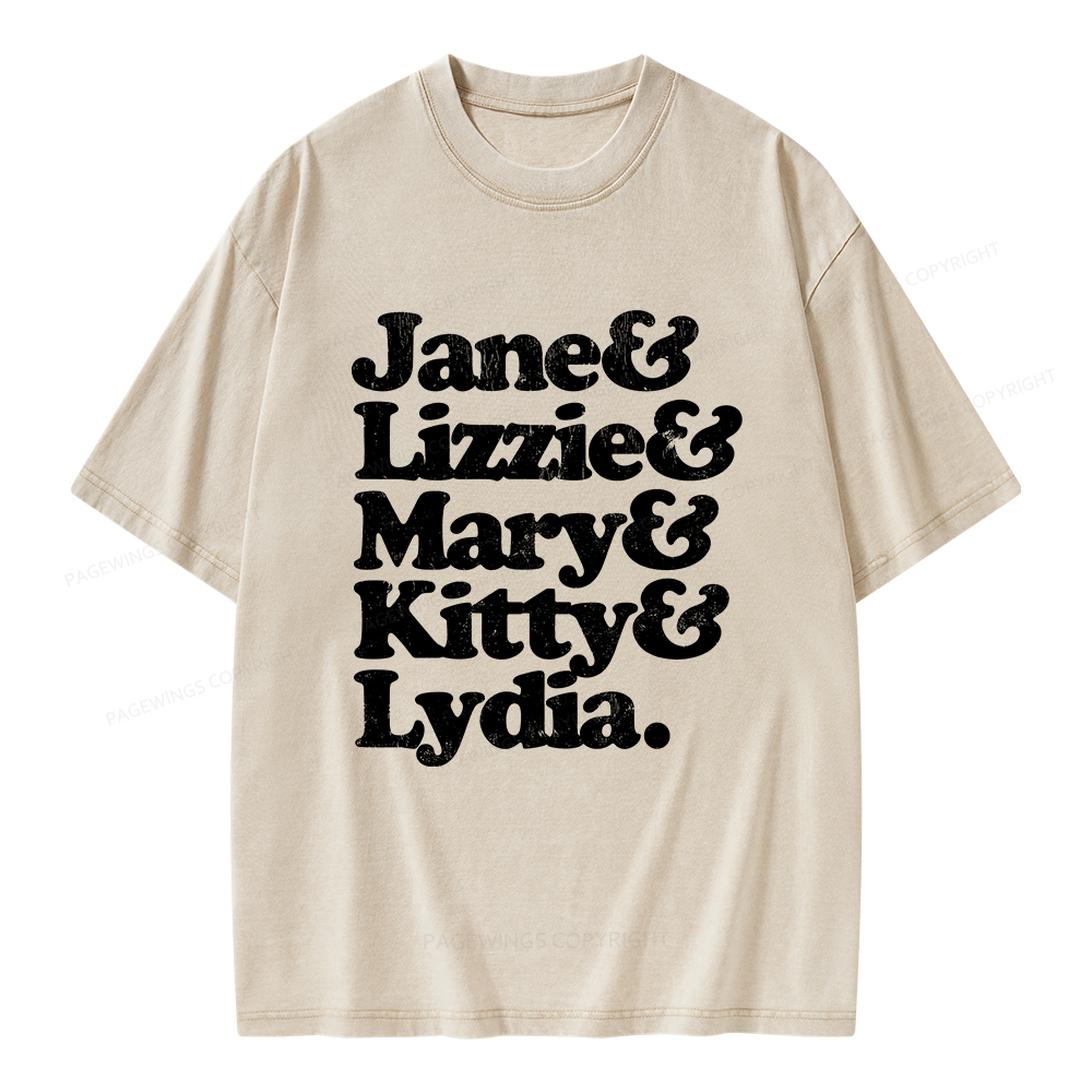 Pagewings Pride and Prejudice Unisex Washed T-shirt