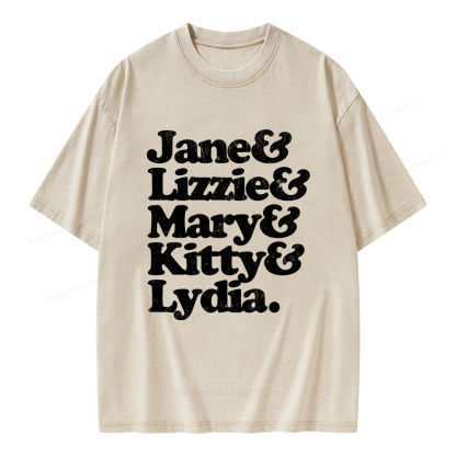 Pagewings Pride and Prejudice Unisex Washed T-shirt