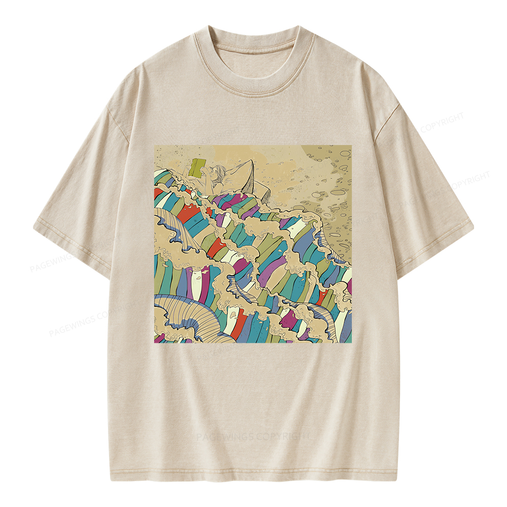 Pagewings Good Book Unisex Washed T-shirt