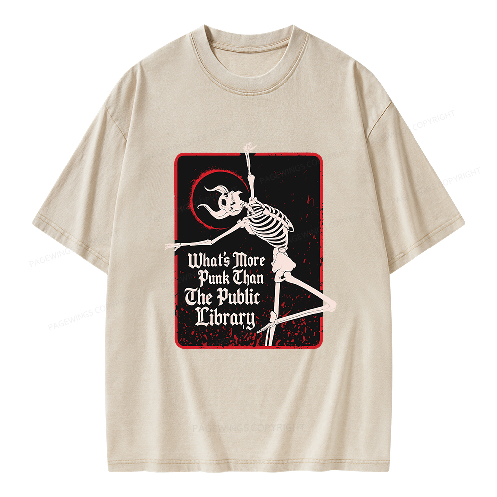 Pagewings What's More Punk Than The Public Library Unisex Washed T-shirt