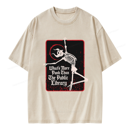 Pagewings What's More Punk Than The Public Library Unisex Washed T-shirt