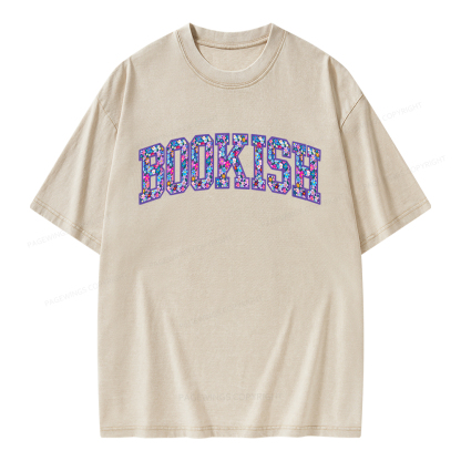Pagewings Bookish Book Lover Unisex Washed T-shirt