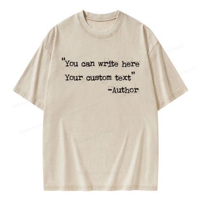 Pagewings Personalized Quote Unisex Washed T-shirt