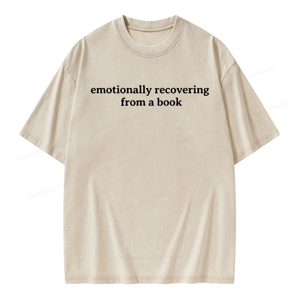 Pagewings Emotionally Recovering From a Book Unisex Washed T-shirt