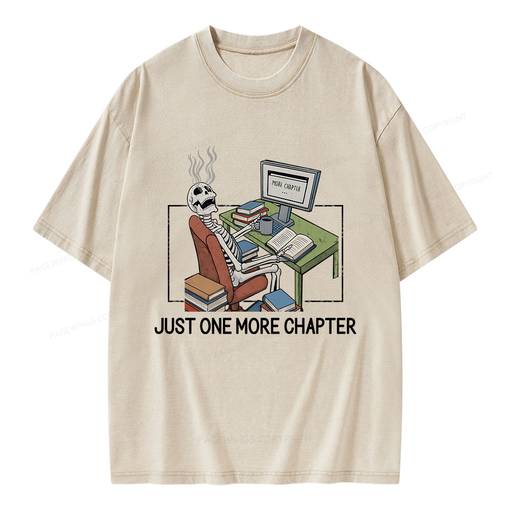 Pagewings Just One More Chapter Unisex Washed T-shirt